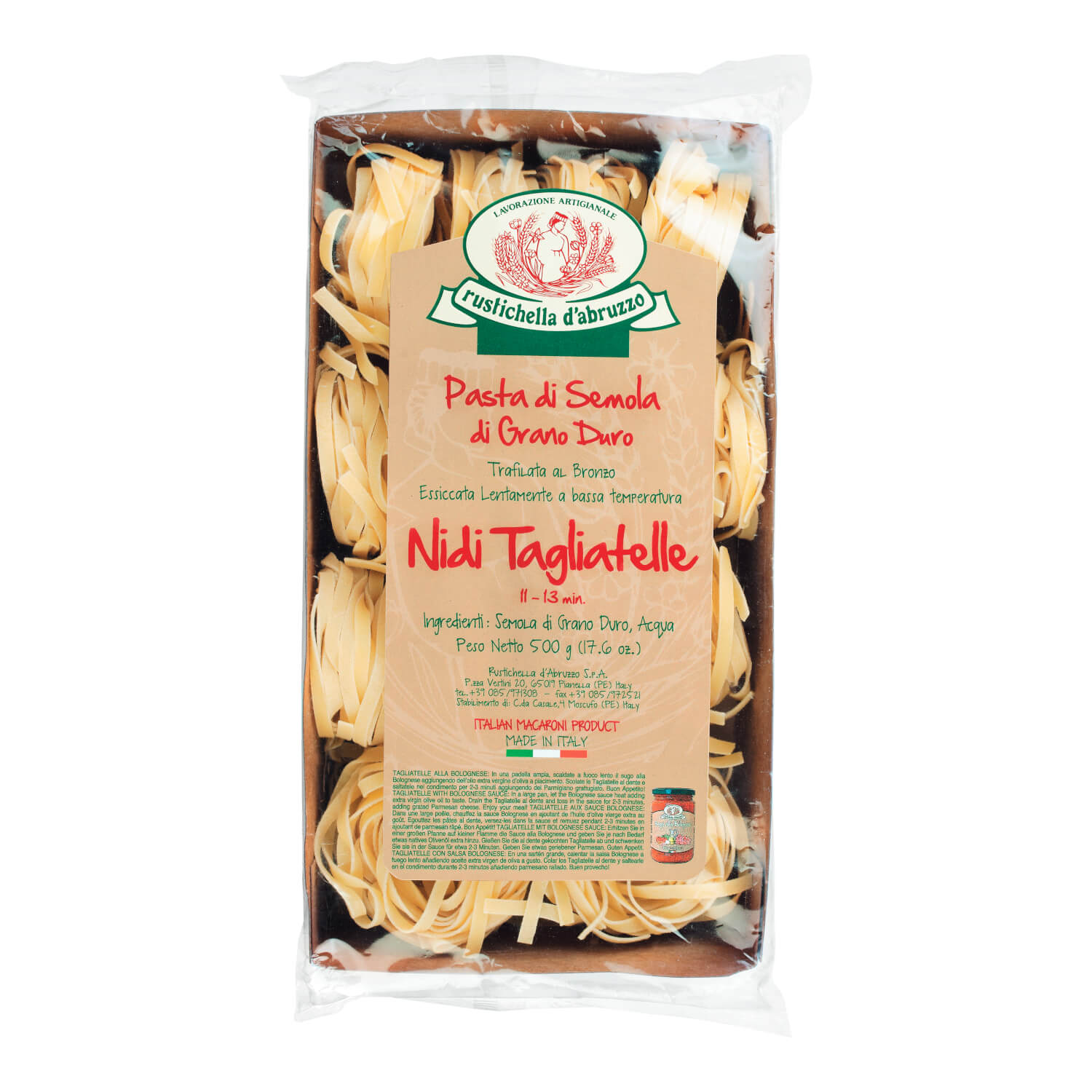 Nidi Tagliatelle Hartweizennudeln von Rustichella, 500 g