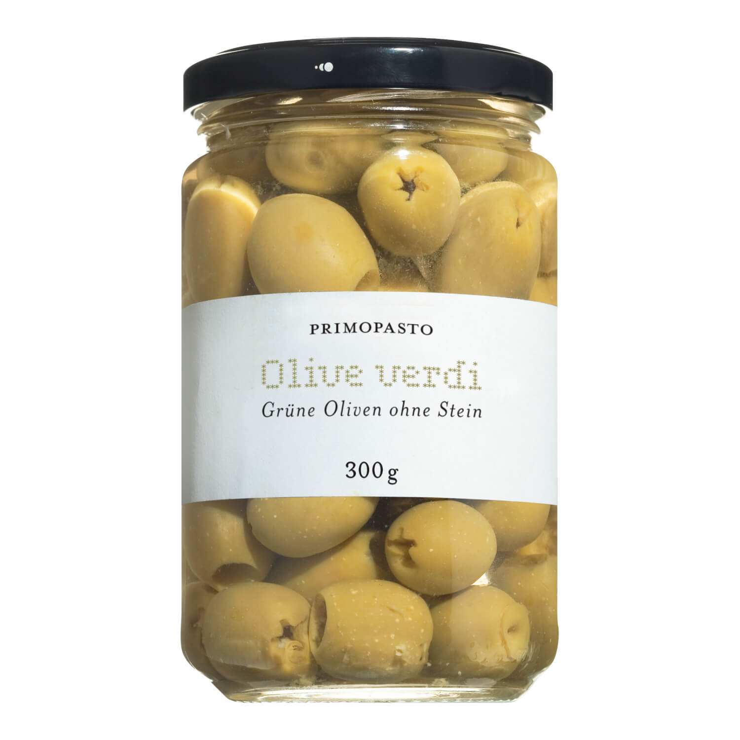 Grüne Oliven - Olive verdi, mild & entsteint von Primopasto, 300 g