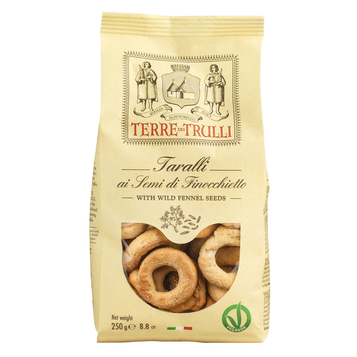 Taralli Salzgebäck mit Fenchelsamen von Terre dei Trulli, 250 g