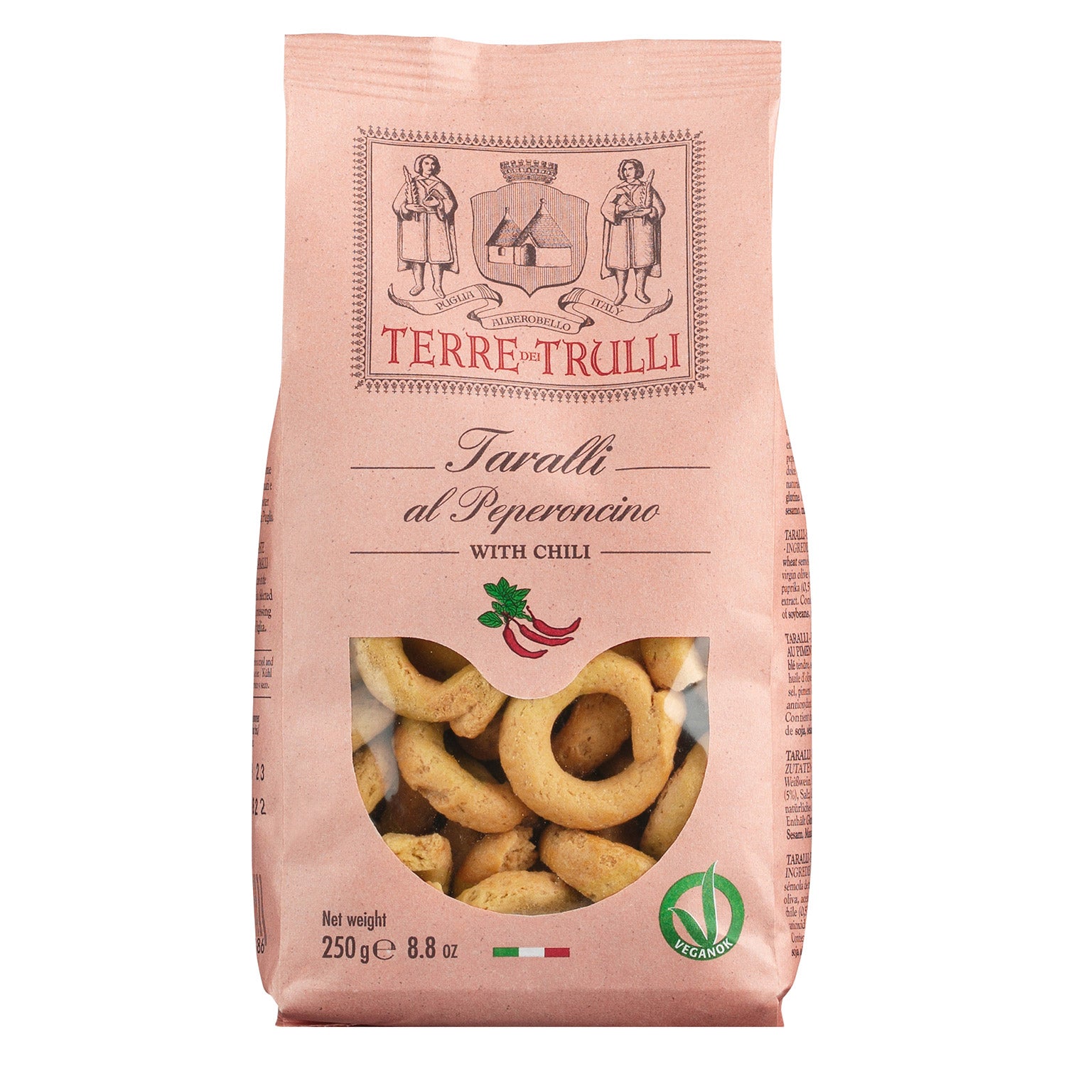 Taralli Salzgebäck mit Chili von Terre dei Trulli, 250 g