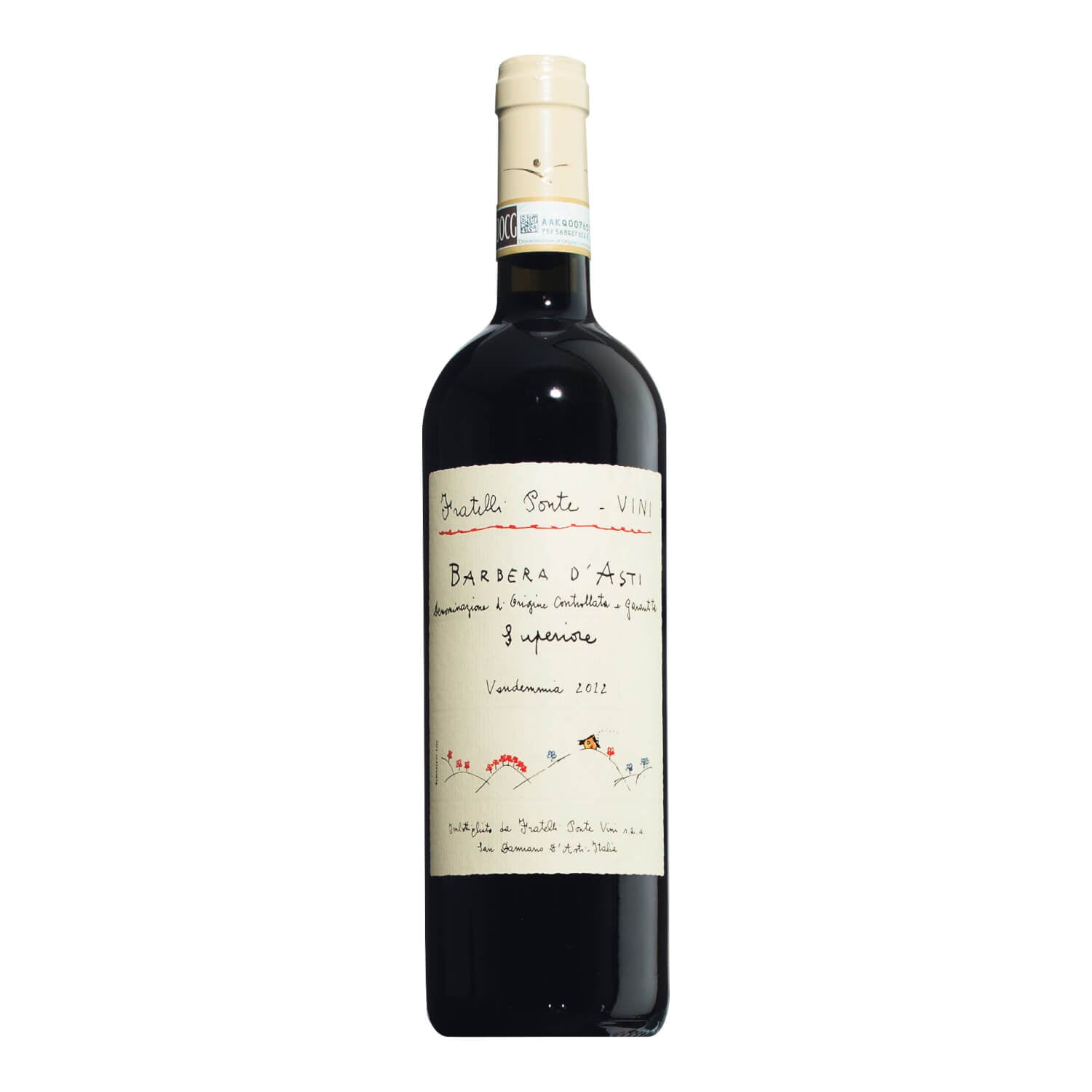 Barbera d´Asti Superiore DOCG Rot von Fratelli Ponte, 0,75 l