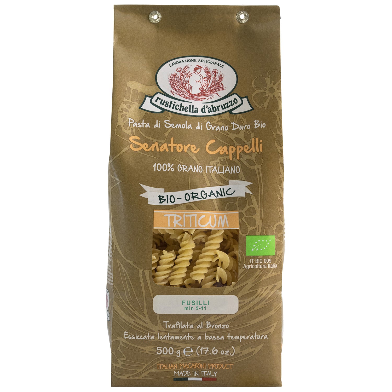 Bio Fusilli Cappelli Hartweizennudeln Triticum von Rustichella, 500 g