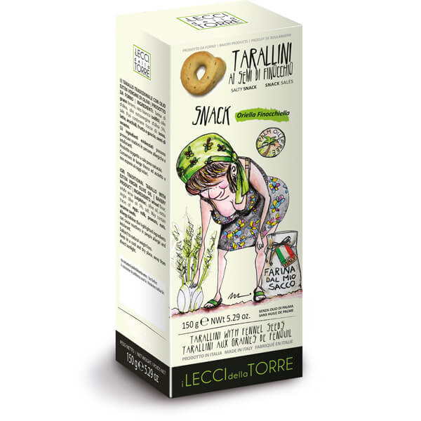 Tarallini al Semi di Finocchio - Mini-Gebäckring mit Fenchelsamen, 150 g