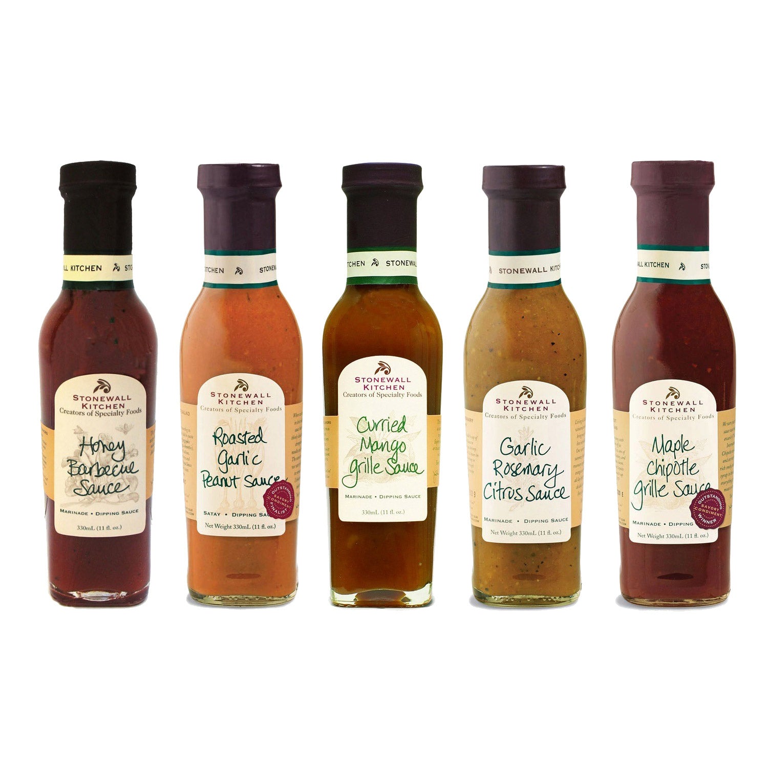 5er Grillsaucen Probierpaket von Stonewall Kitchen, 5 x 330 ml