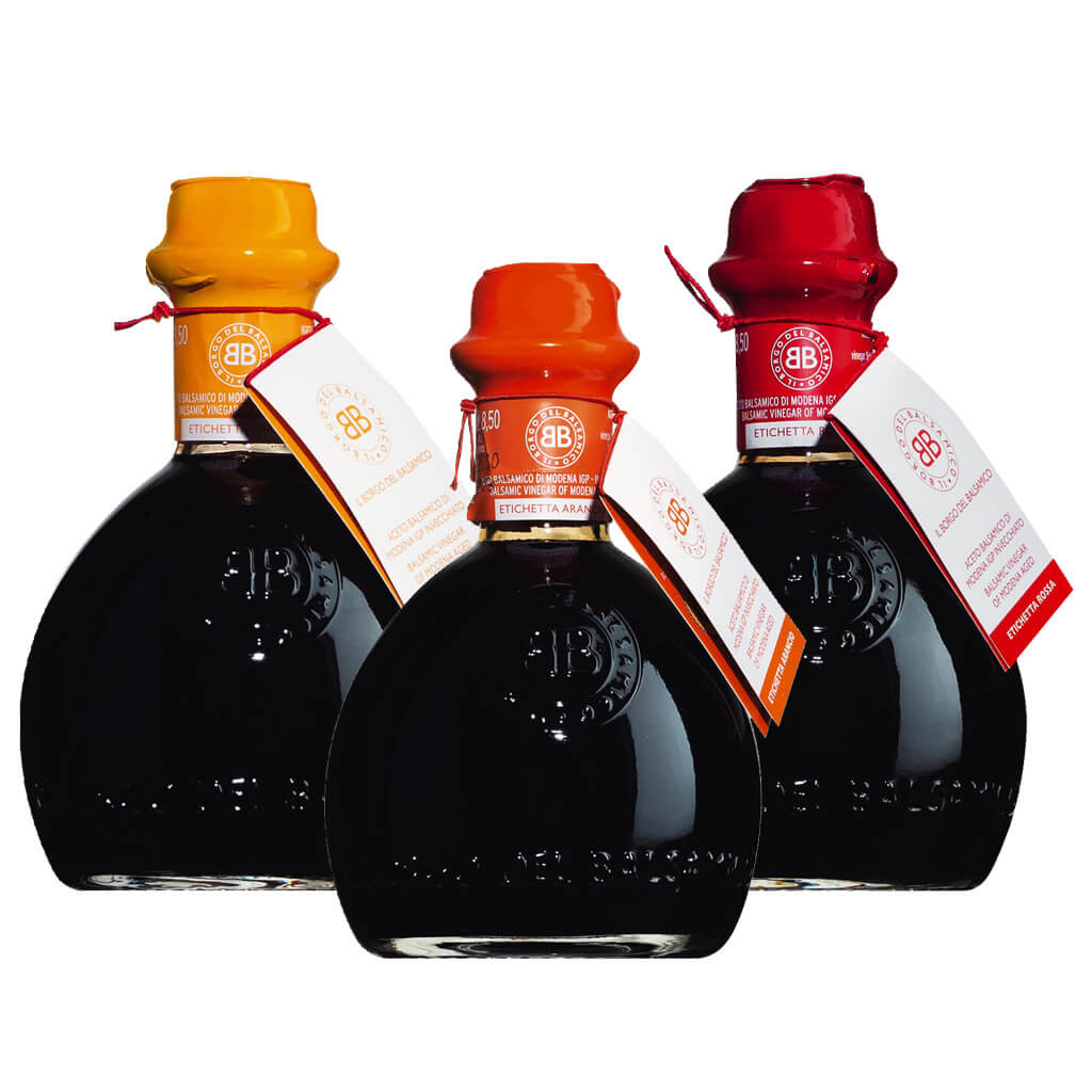 3er Aceto Balsamico die Modena IGP Probierpaket von Il Borgo, 3 x 250 ml