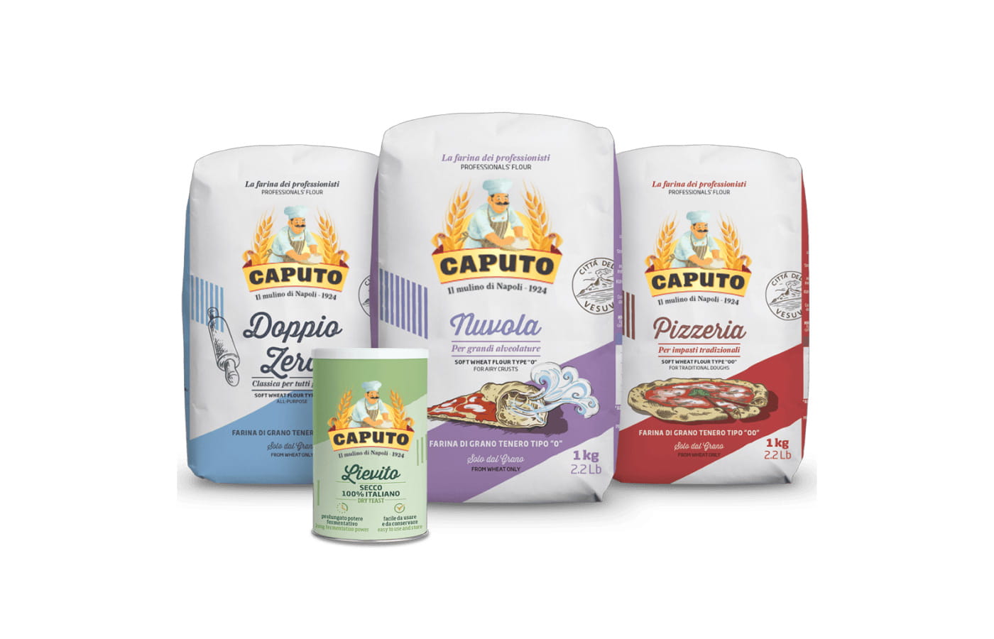 Caputo Sortiment mit Mehl und Trockenhefe