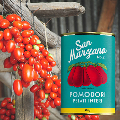 Thumbnail San Marzano Tomaten - handgeerntete, geschälte Top-Qualität - Vintage, 400 g
