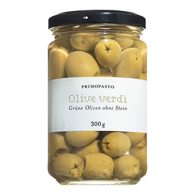 Thumbnail Grüne Oliven - Olive verdi, mild & entsteint von Primopasto, 300 g