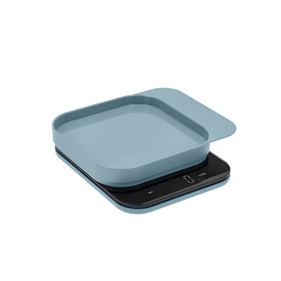 Rosti Mensura digitale Küchenwaage mit Schüssel, dusty blue