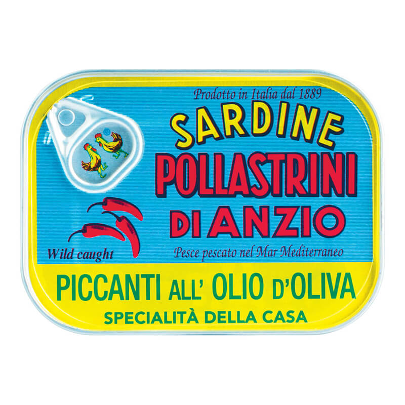 Sardinen in Olivenöl mit Chili von Pollastrini, 100 g