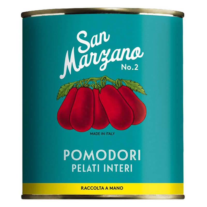 San Marzano Tomaten - handgeerntete, geschälte Top-Qualität - Vintage Vorteilspack, 12 x 800 g