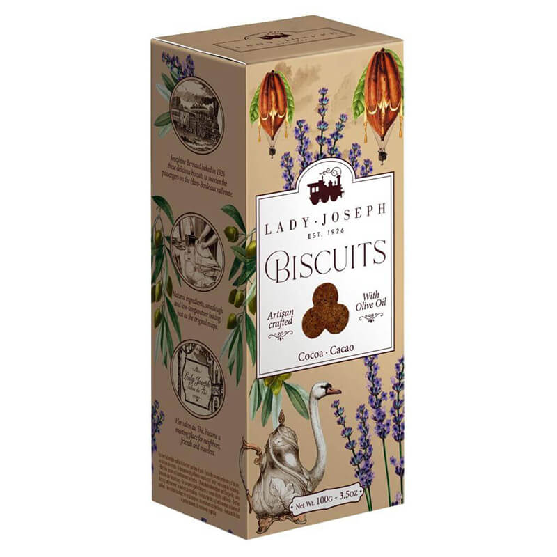 Cocoa Biscuit - Schokoladenkeks mit Olivenöl von Lady Joseph, 100 g