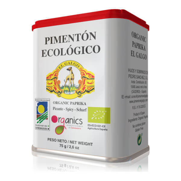 Paprika scharf - Pimentón Ecólogico „El Galgo“ spicy Bio von Caballo de Oros, 75 g