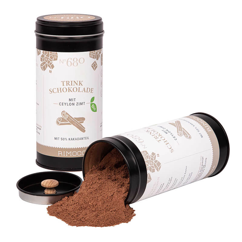 Bio Trinkschokolade mit Ceylon Zimt N° 680 von Rimoco, 180 g