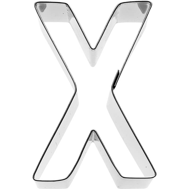 Ausstechform Buchstabe X aus Edelstahl 6 cm von Birkmann