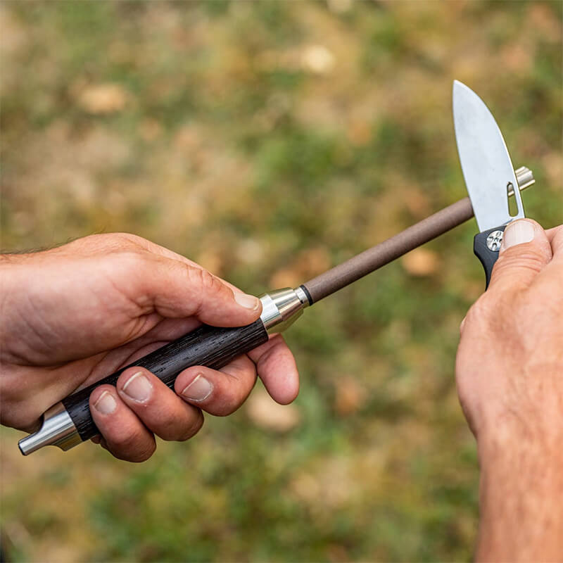 XADR One - handlicher Messerschleifer mit Keramik Ø 20 mm, Griff Wenge