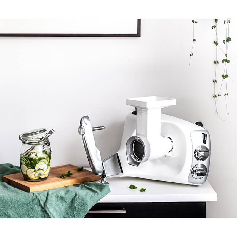 Ankarsrum Küchenmaschine Assistent Go Green Set, glossy white