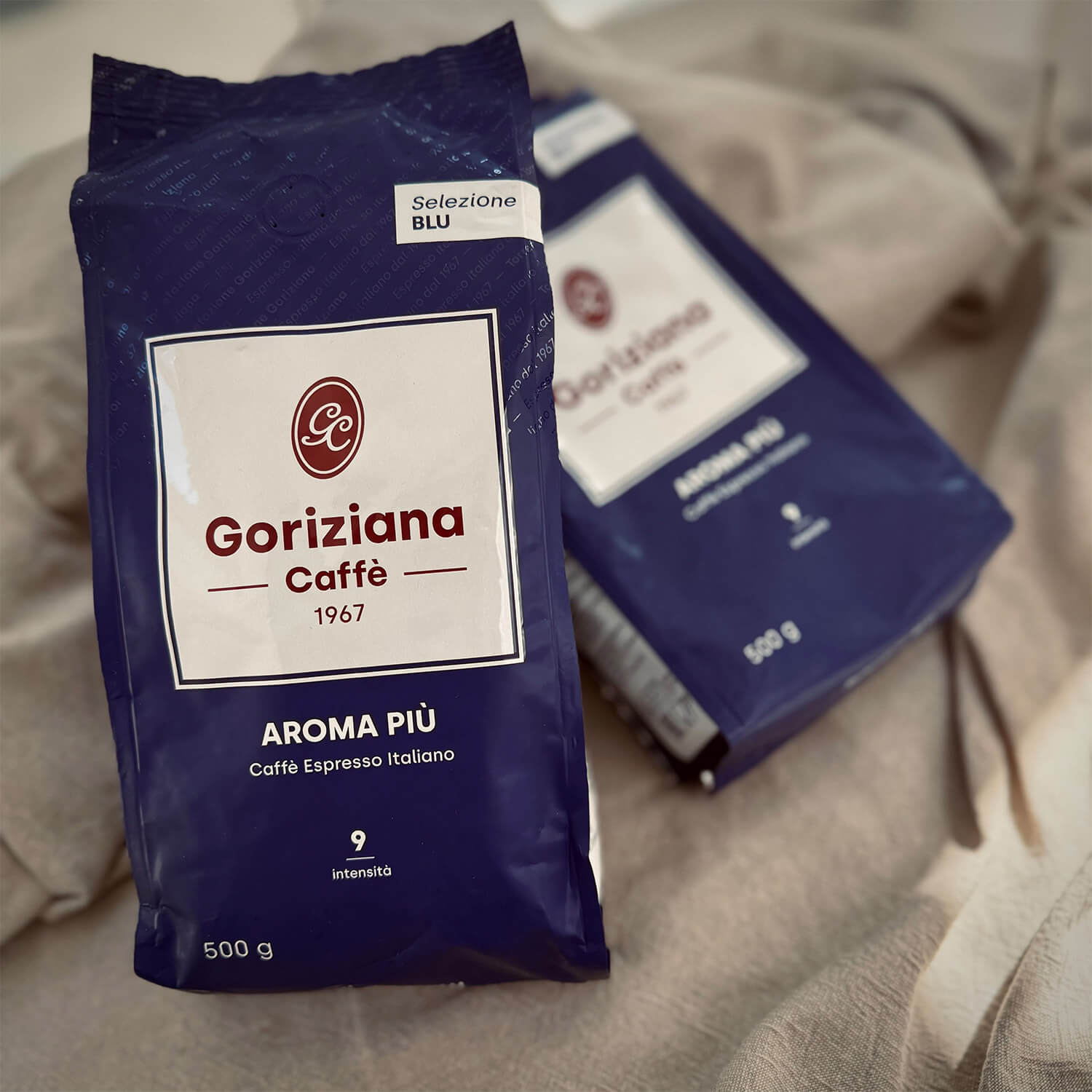 Espresso Bohnen BLU Aroma Piu von Goriziana, 2 x 500 g