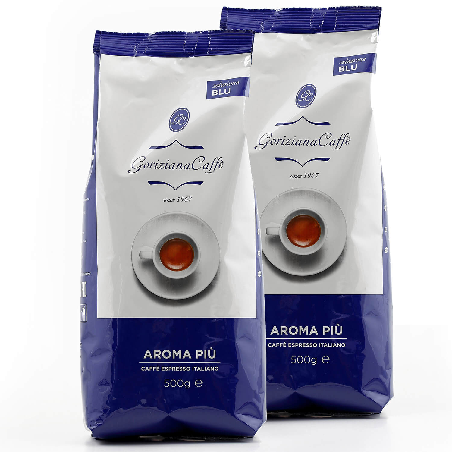 Espresso Bohnen BLU Aroma Piu von Goriziana, 2 x 500 g