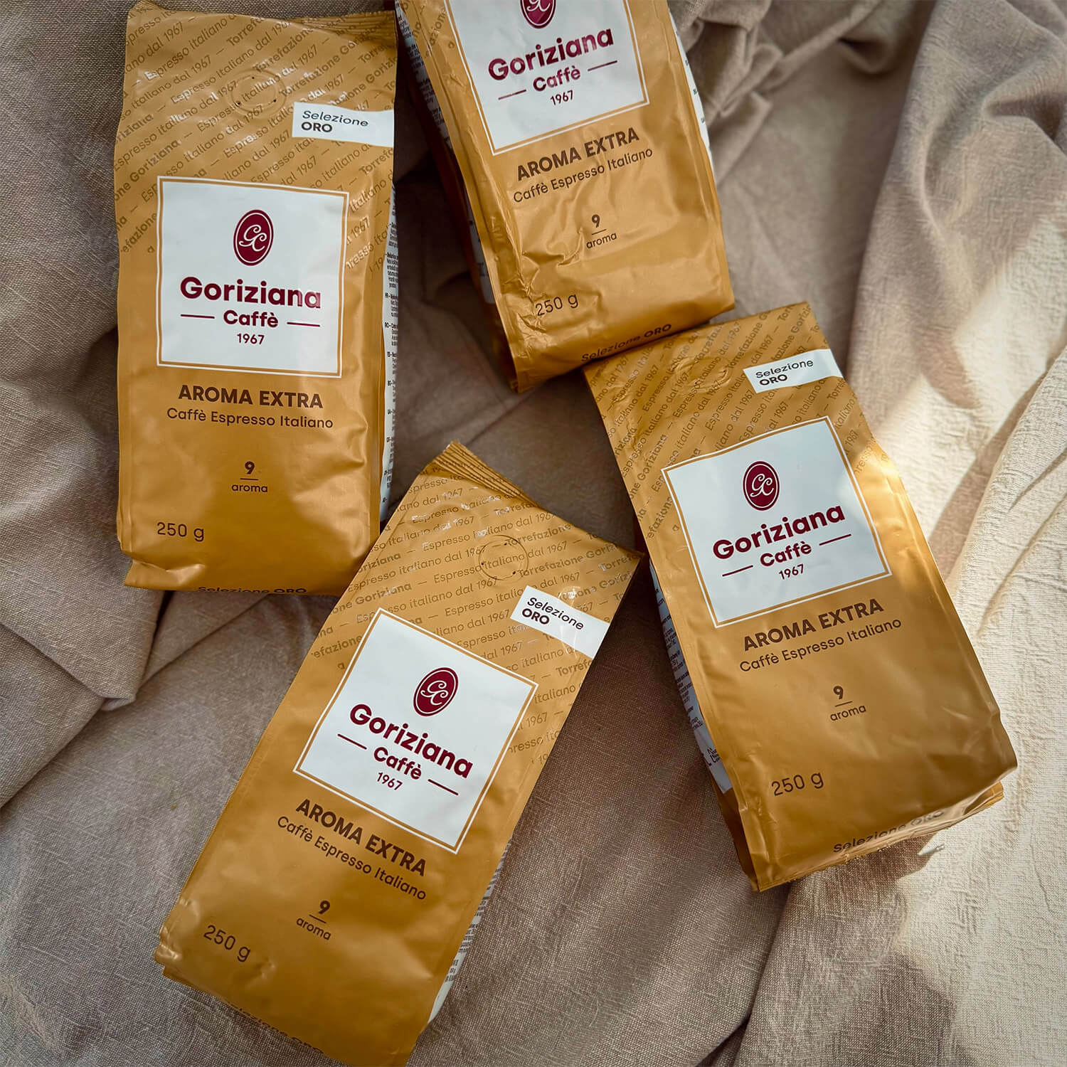 Espresso Bohnen ORO Extra Gold von Goriziana, 4 x 250 g