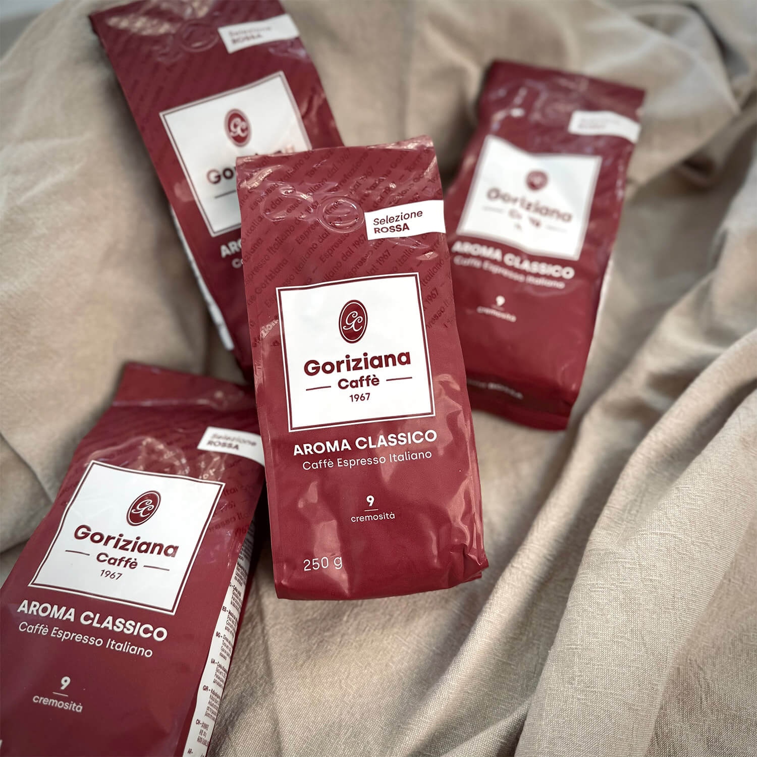 Espresso Bohnen ROSSA Aroma Classico von Goriziana, 4 x 250 g