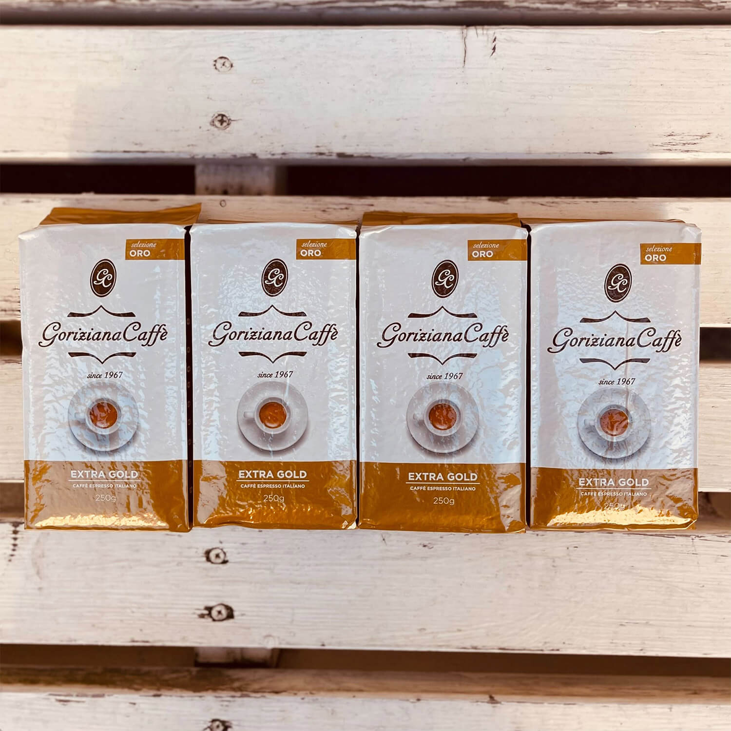 Espresso gemahlen ORO Extra Gold von Goriziana, 4 x 250 g