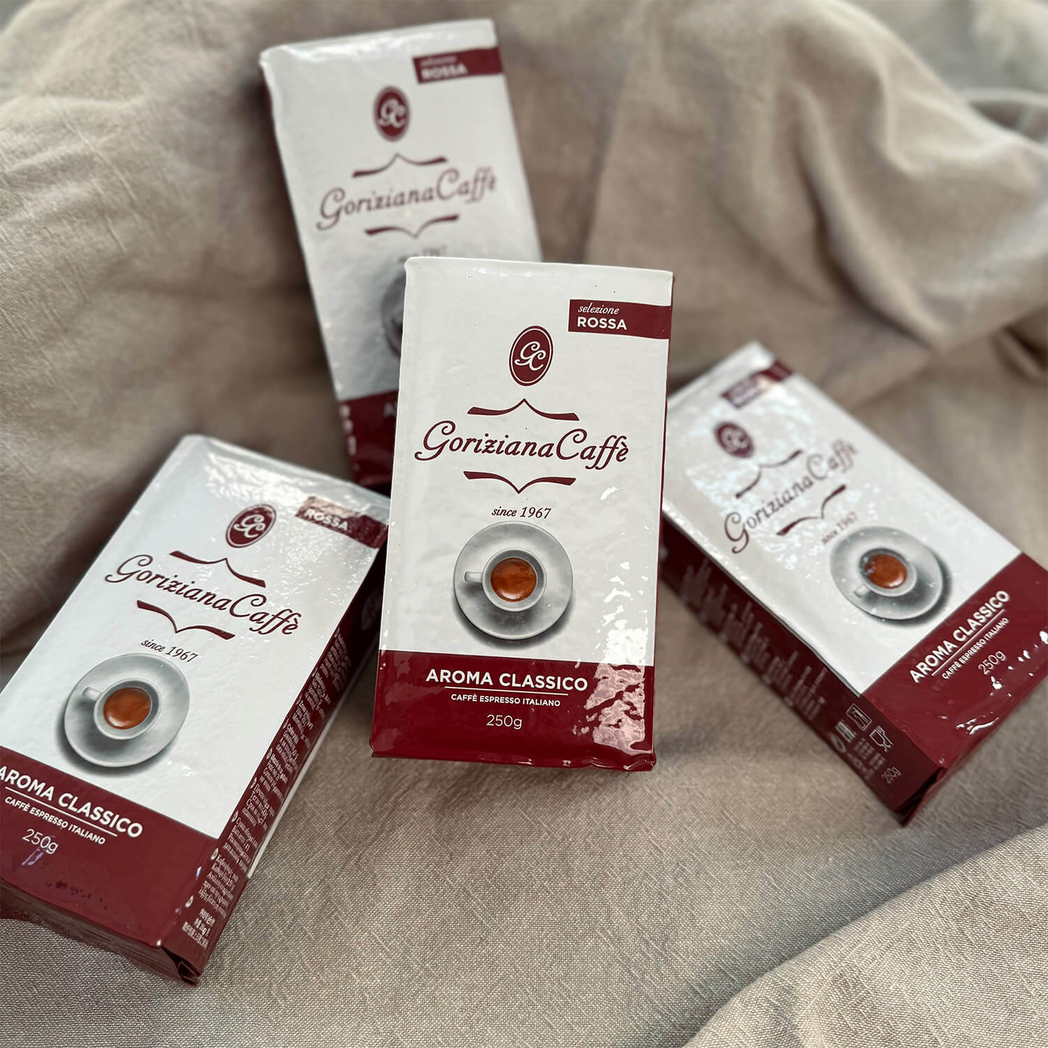 Espresso gemahlen ROSSA Aroma Classico von Goriziana, 4 x 250 g