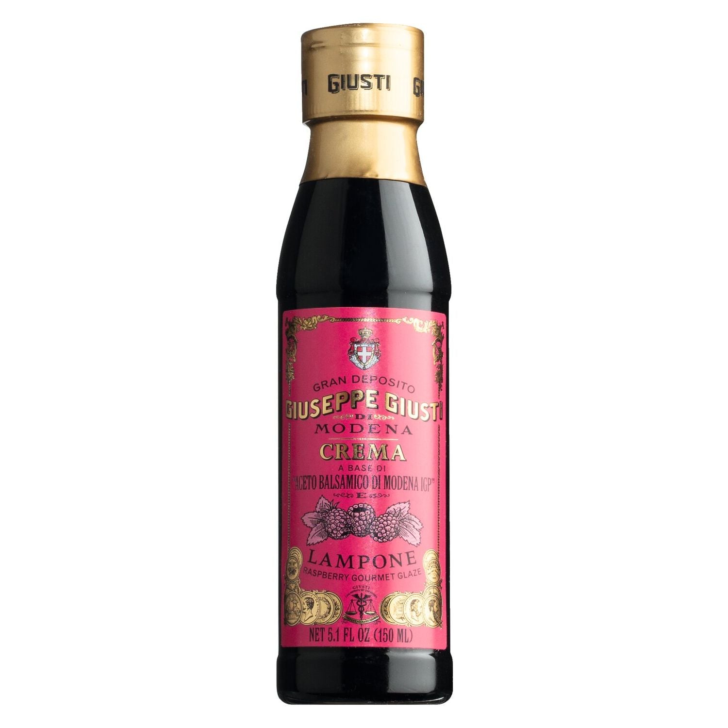 Balsamicocreme mit Himbeere und Aceto Balsamico di Modena IGP von Acetaia Giusti, 150 ml