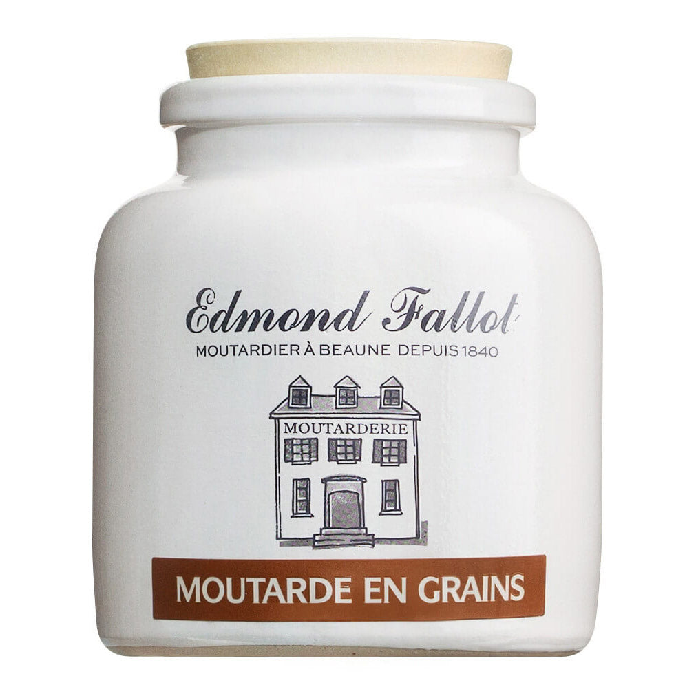Dijon-Senf grobkörnig im Steintopf von Edmond Fallot, 250 g