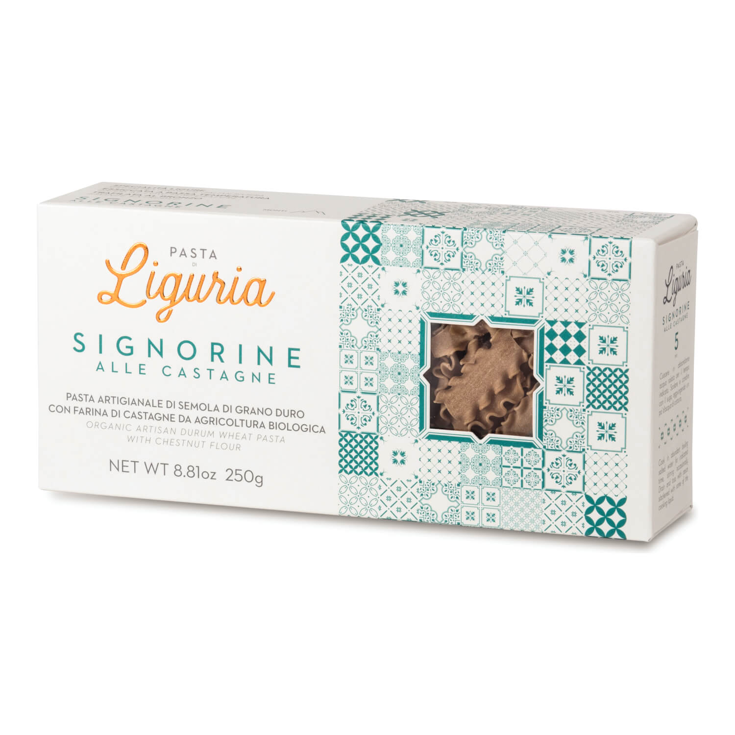 Pasta Liguria Signorine alle castagne Nudeln aus Hartweizengrieß mit Esskastanie Bio, 250 g
