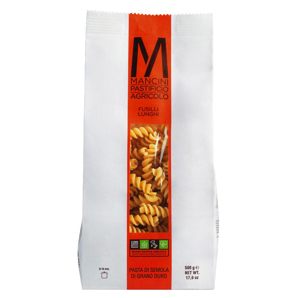 Fusilli Lunghi Hartweizennudeln von Pasta Mancini, 500 g