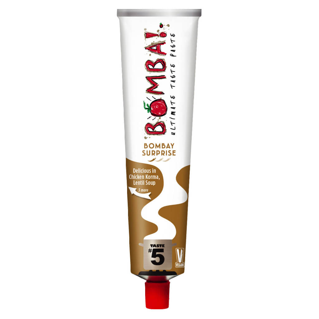 Bomba Bombay Surprise gewürztes Tomatenmark - Indische Curry Würzpaste von Taste No. 5, 150 g
