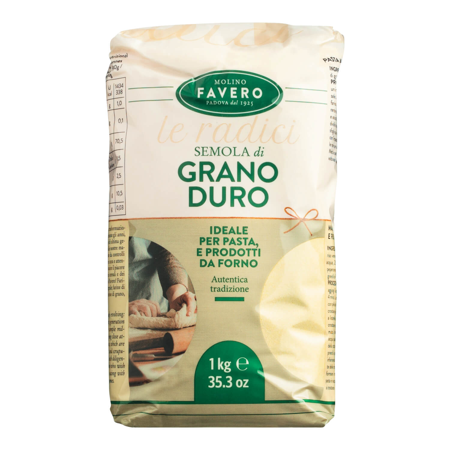Hartweizengrießmehl von Molino Favero, 1 kg