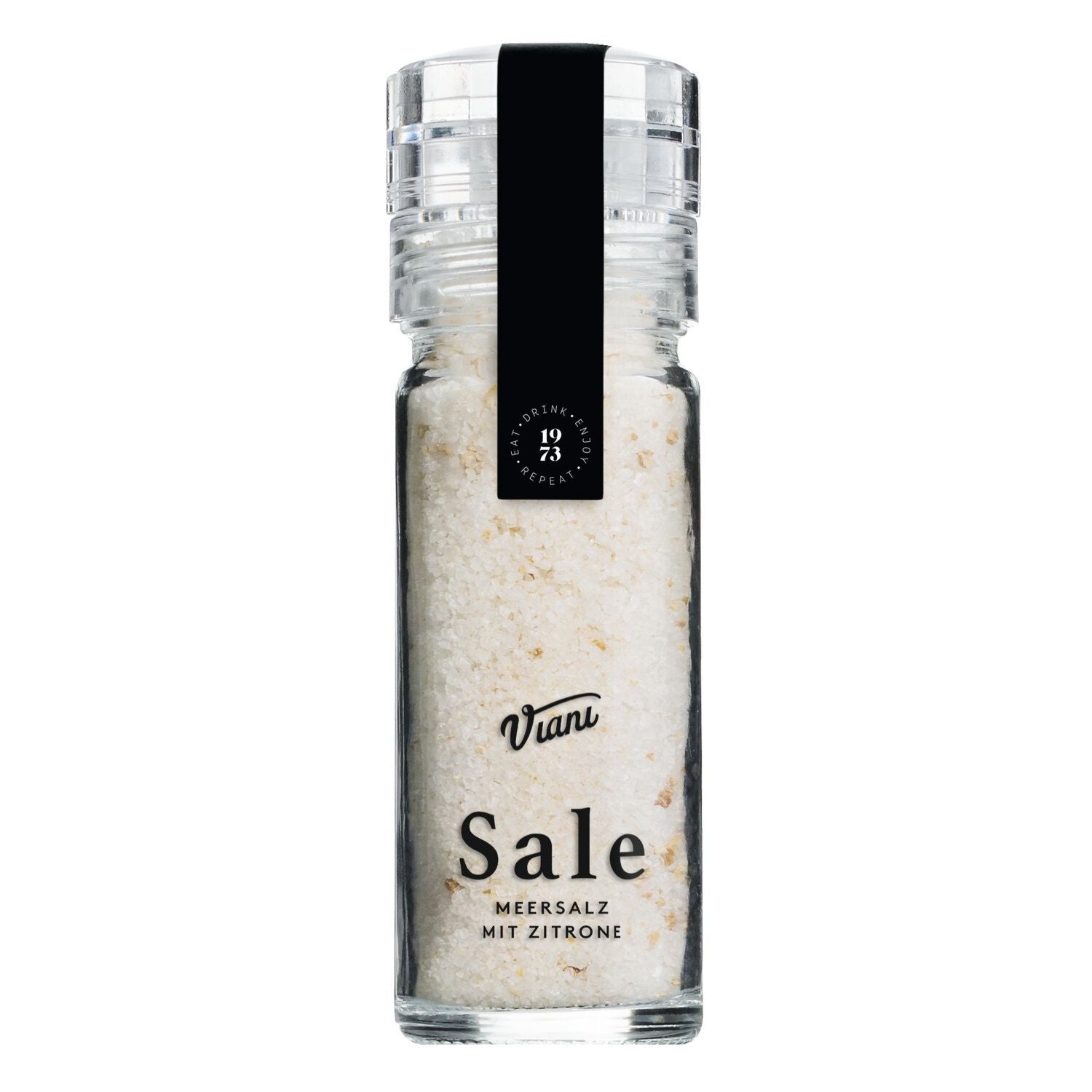 Sale al limone - grobes Meersalz mit Zitrone in der Mühle von Viani, 90 g