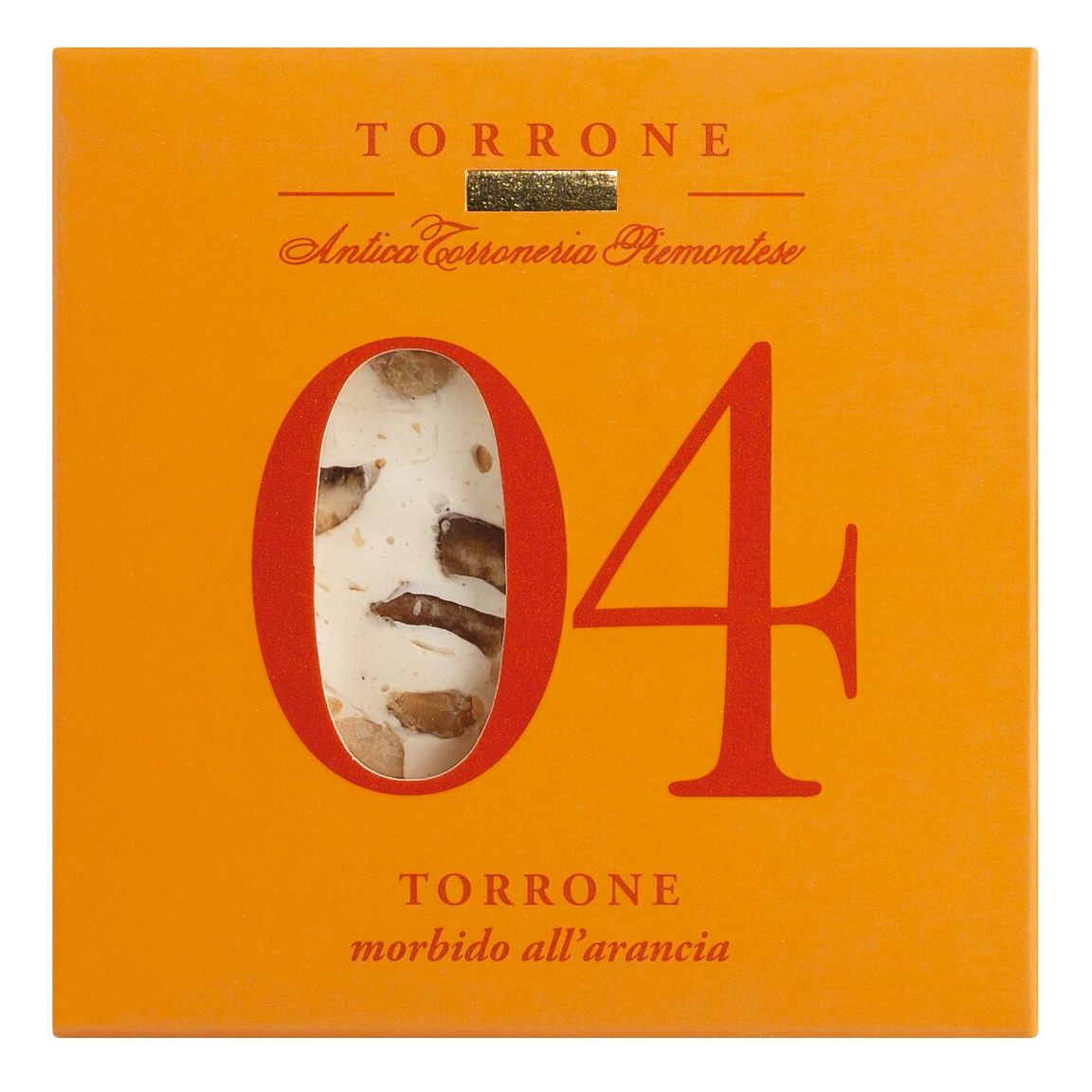 Torrone Haselnuss & Orange - weicher Nougat von Antica Torroneria Piemontese, 80 g