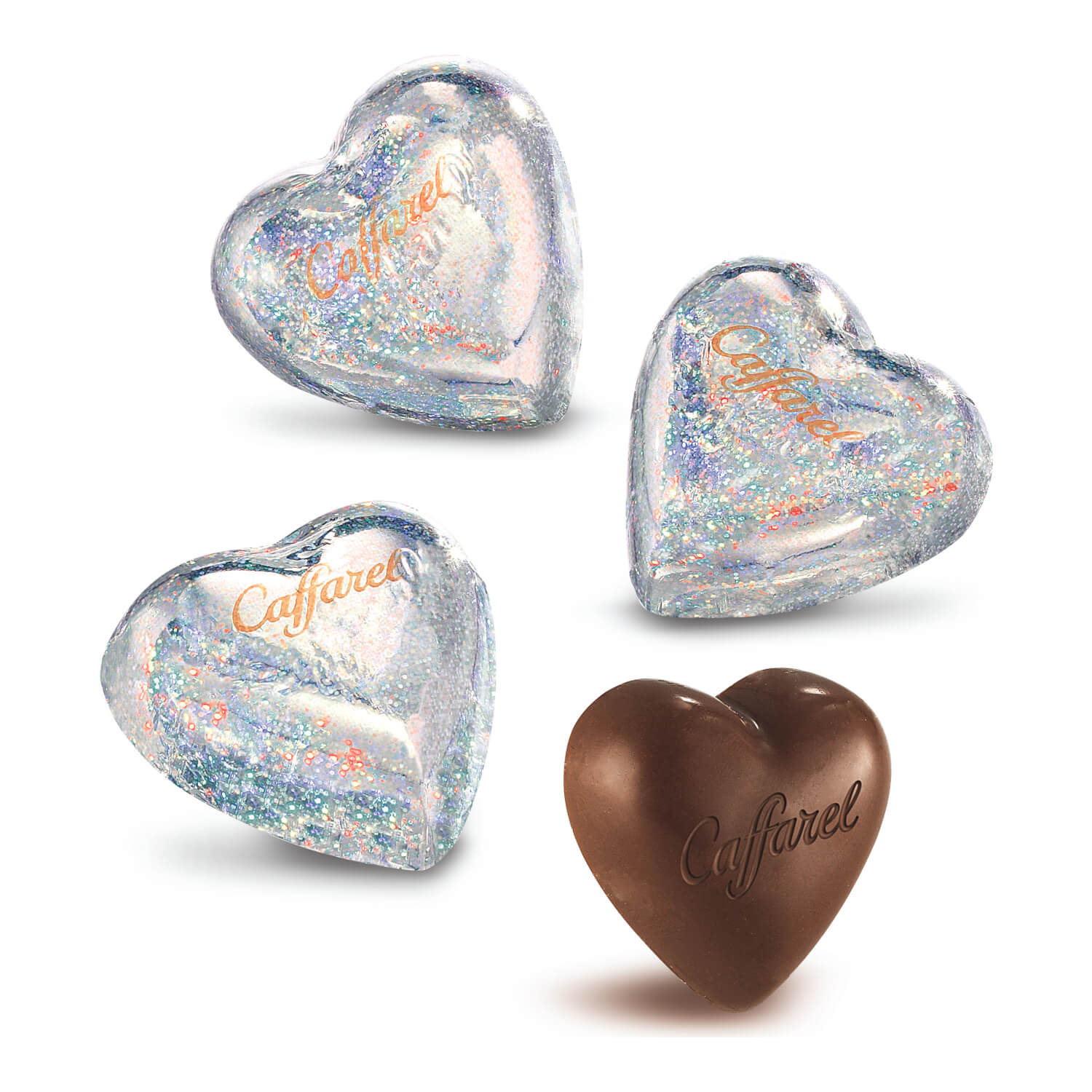 Herzchen aus Zartbitterschokolade von Caffarel, 100 g