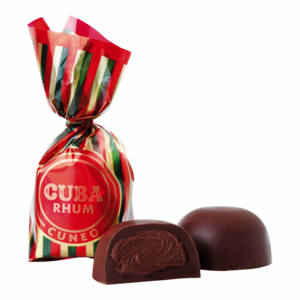 Cuba Rum Praline aus Zartbitterschokolade mit Cremefüllung von Venchi, 19 g