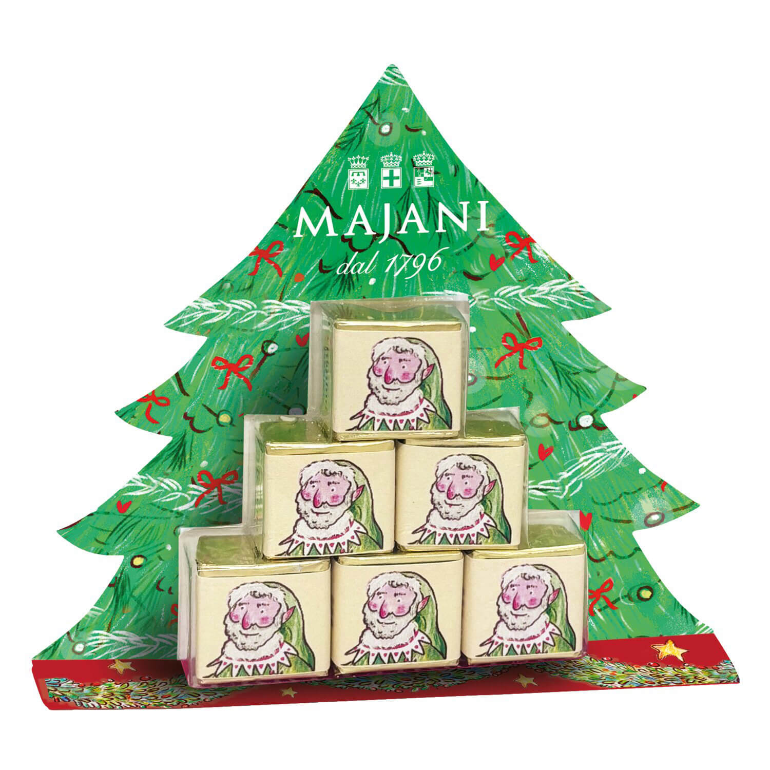 Majani Schichtpralinen Geschenkpackung als Weihnachtsbaum, 61 g