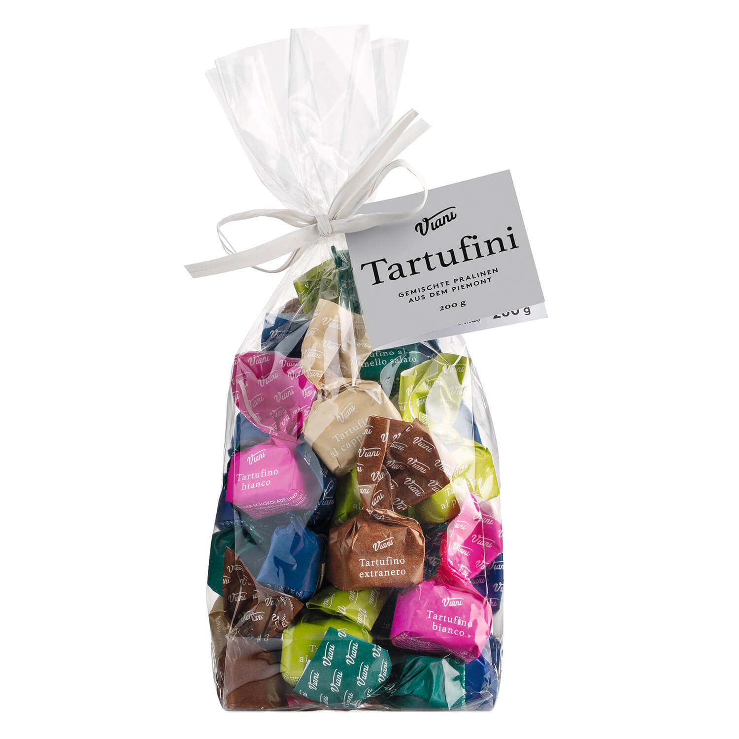 Tartufini dolci misti - Mini Schokoladentrüffel gemischt im Geschenkbeutel, 200 g