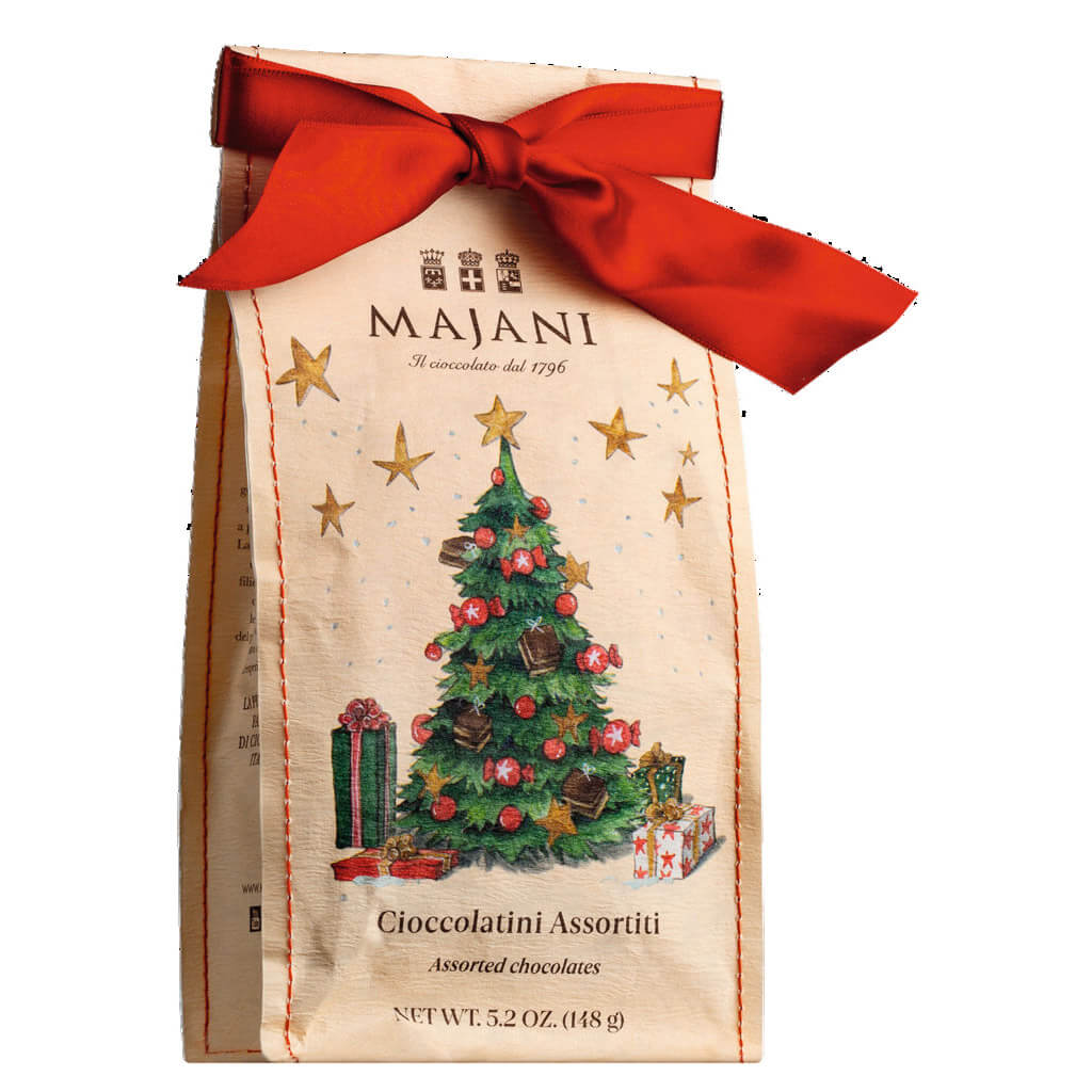 Pralinen im Weihnachts Geschenkbeutel von Majani