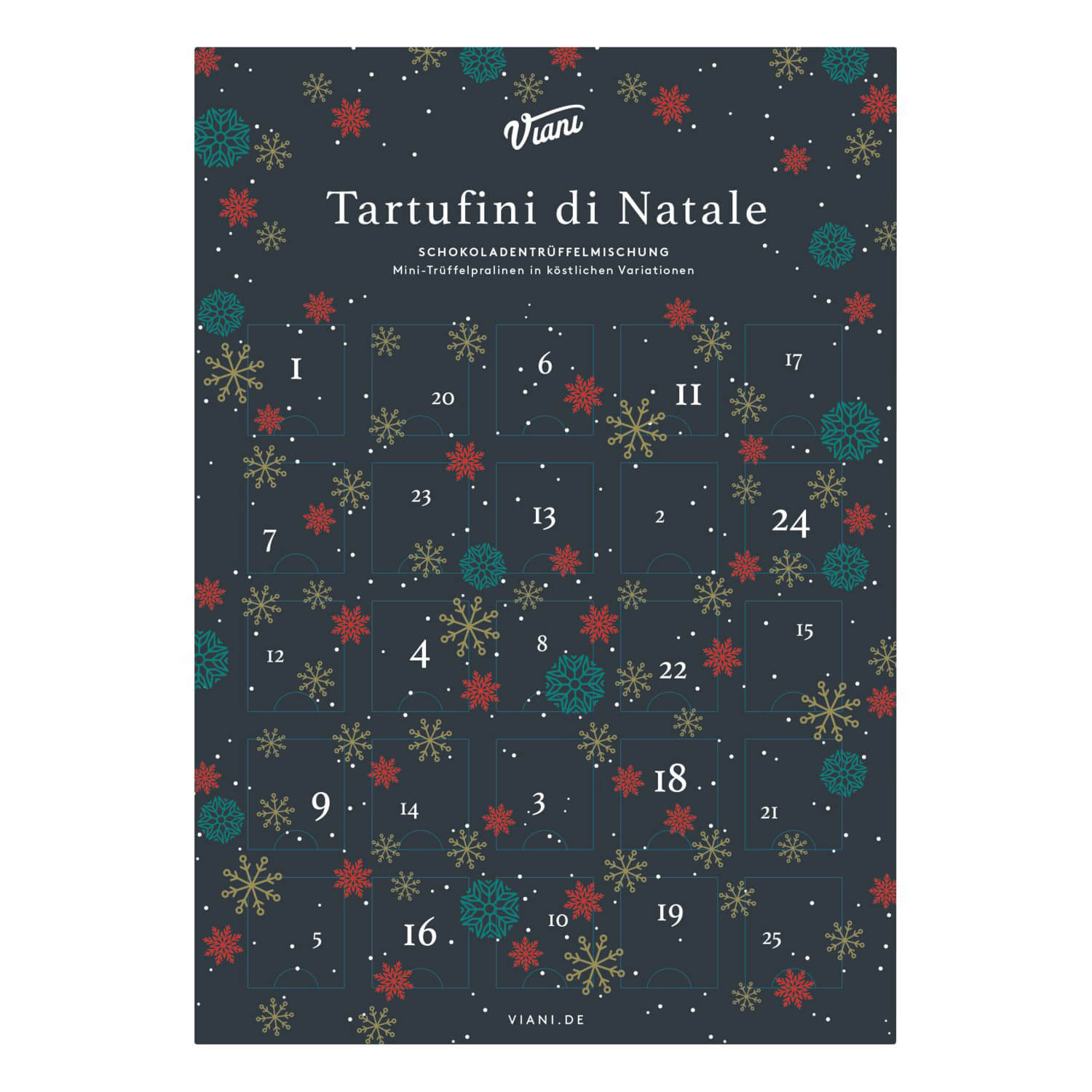 Adventskalender mit gemischten Tartufini dolci, 175 g