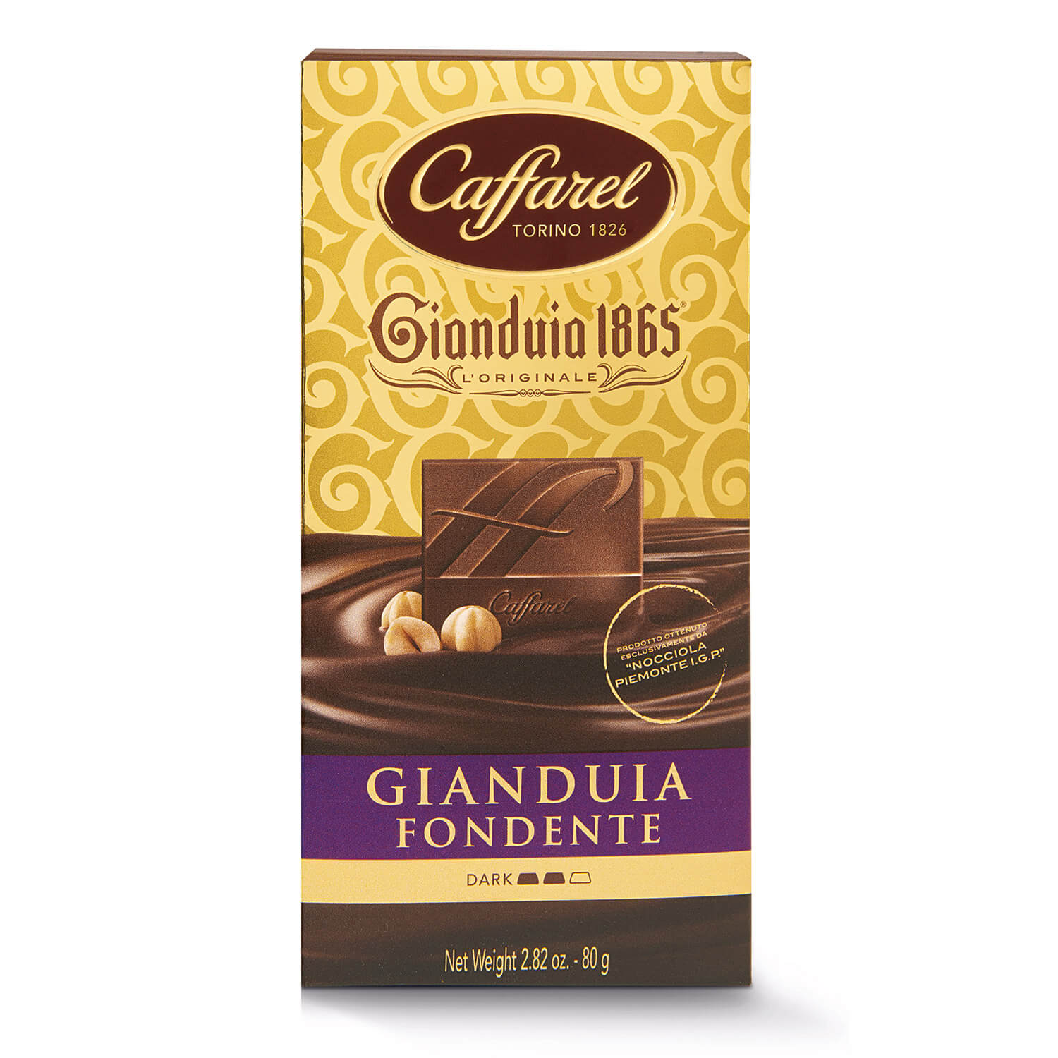 Zartbitterschokolade mit Gianduia von Caffarel, 80 g