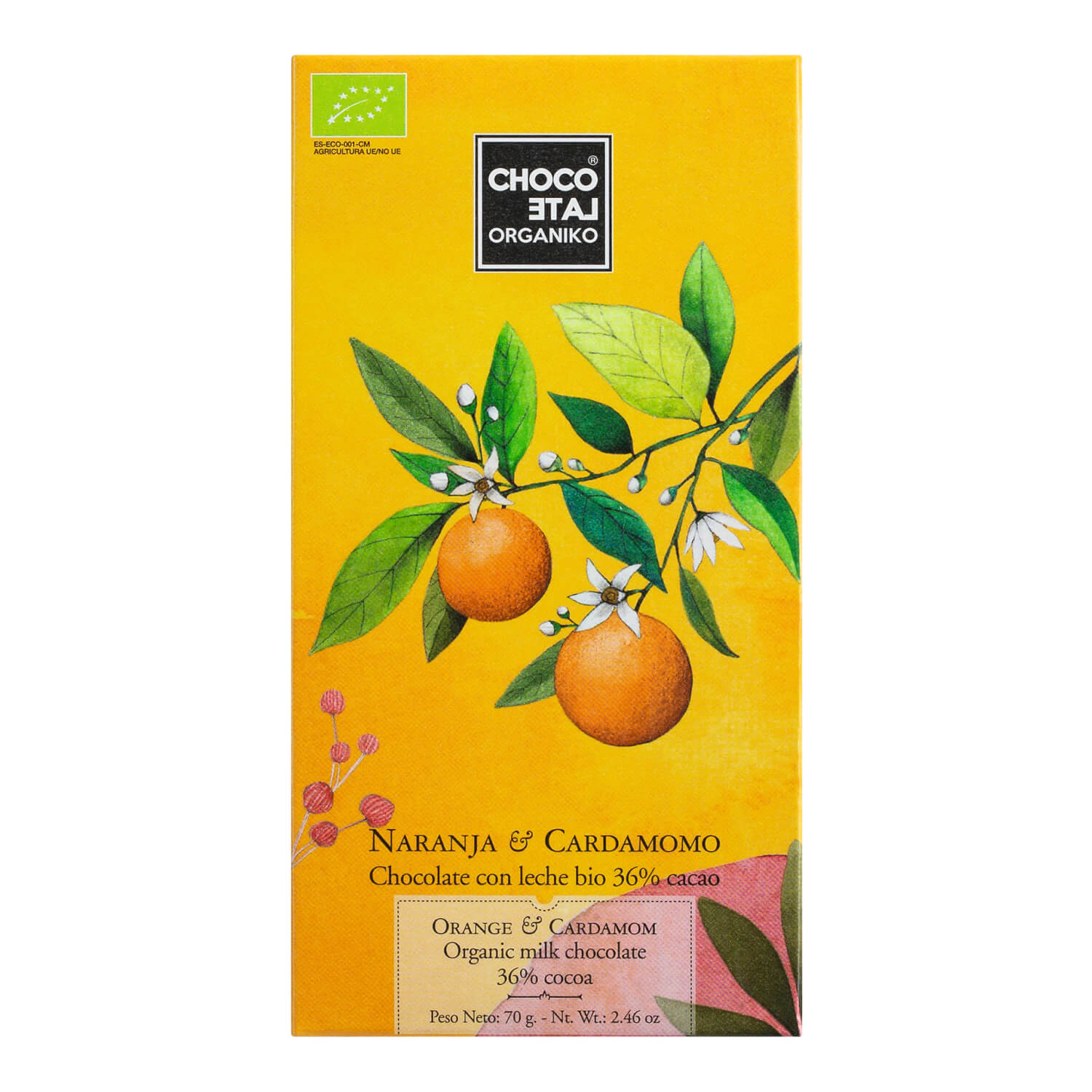 Vollmilchschokolade mit Orange & Kardamom Bio von Chocolate Organiko, 70 g