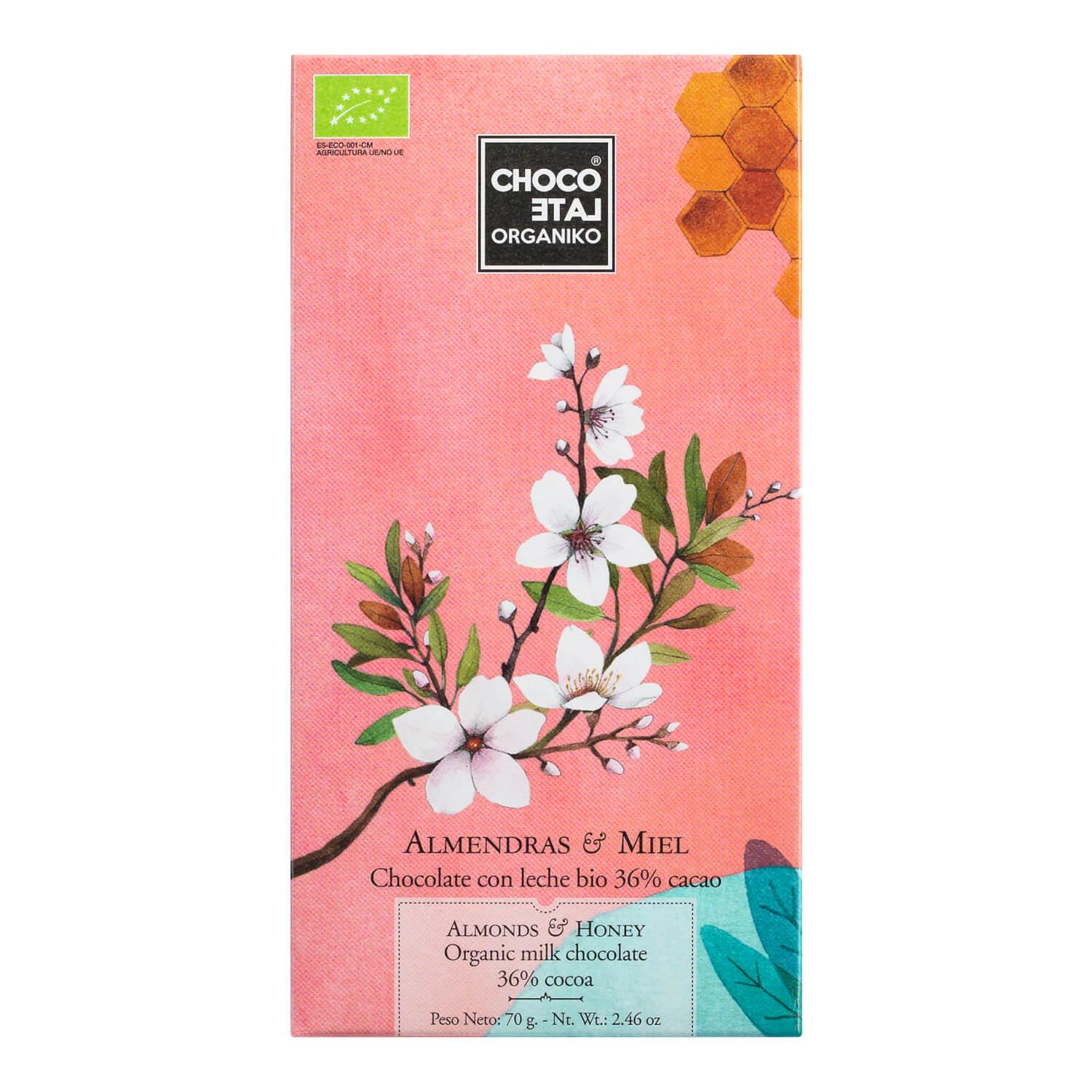 Vollmilchschokolade mit Mandeln & Honig Bio von Chocolate Organiko, 70 g