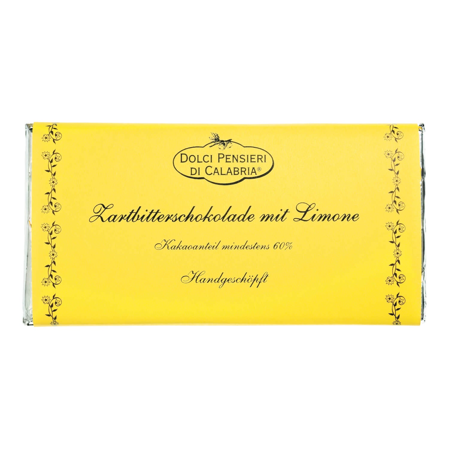 Bitterschokolade mit Limone, handgeschöpft von Dolci Pensierei, 100 g