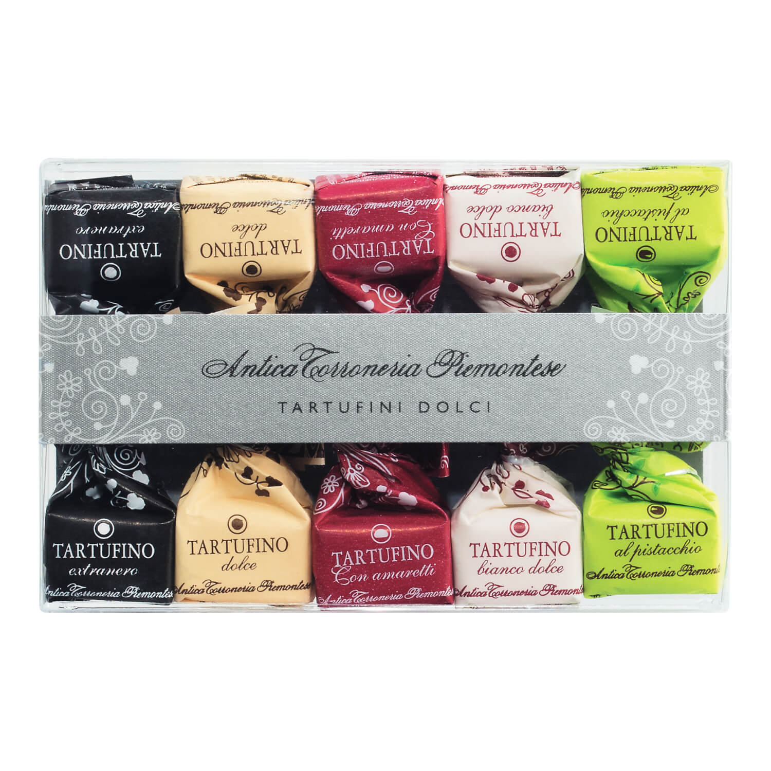 Tartufini dolci misti - Mini Schokoladentrüffel gemischt, 10er Packung von Antica Torroneria Piemontese, 70 g