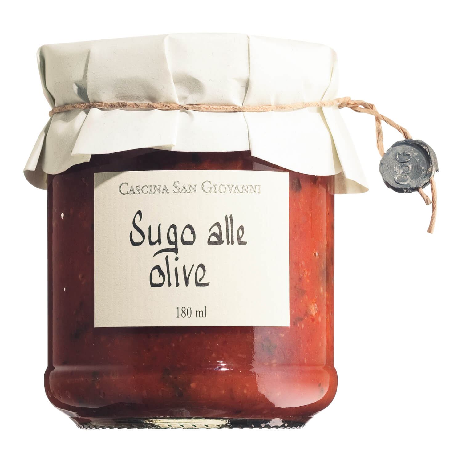 Sugo alle olive mit Oliven von Cascina San Giovanni, 180 ml