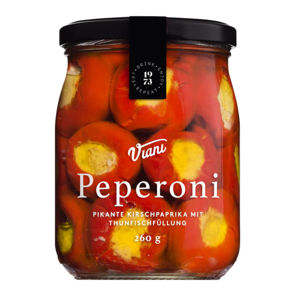 Peperoni Kirschpaprika mit Thunfischfüllung, 260 g