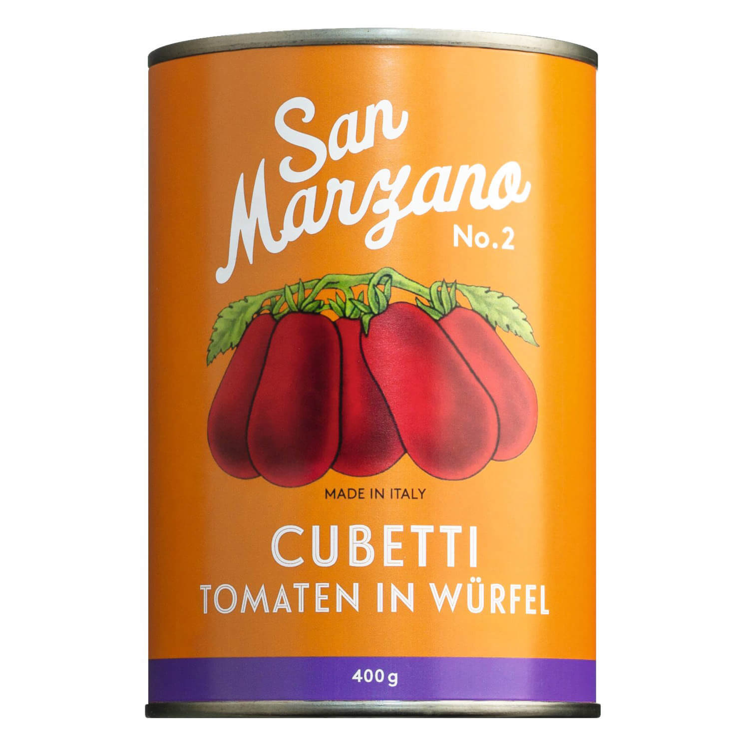 Gewürfelte San Marzano Tomaten Cubetti - handgeerntete Top-Qualität - Vintage, 400 g