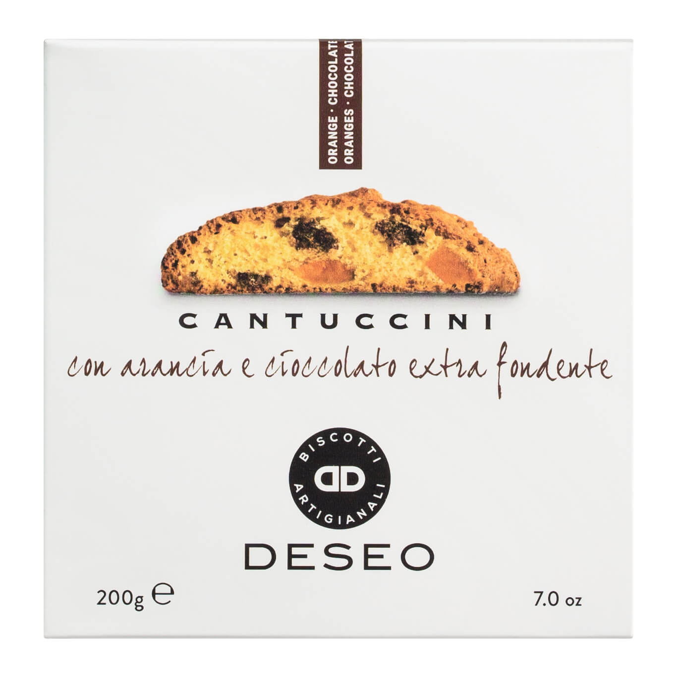 Cantuccini - Mandelgebäck mit kandierten Orangen & Schokolade von Deseo, 200 g